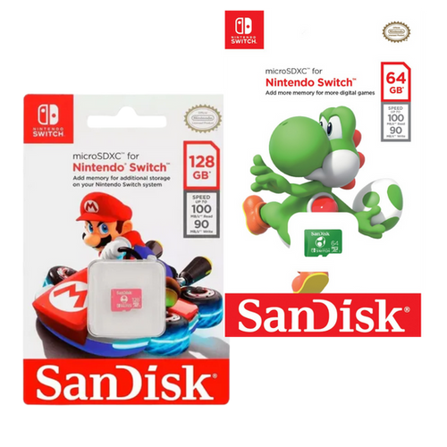 Memoria MicroSDXC SanDisk para Nintendo Switch – 64GB y 128GB