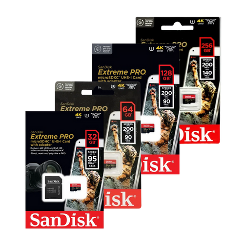 Memorias MicroSD SanDisk Extreme PRO de 32GB a 512GB
