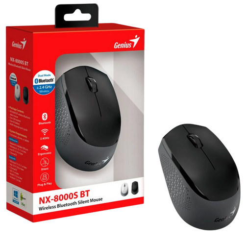 Mouse inalámbrico Genius NX-8000S con Bluetooth