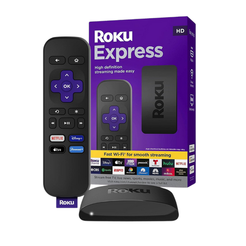 Roku Express | Dispositivo de transmisión Roku HD con control remoto estándar
