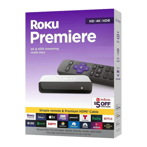 TV Box Roku Premiere 3920RW | Reproductor 4K con Wi-Fi